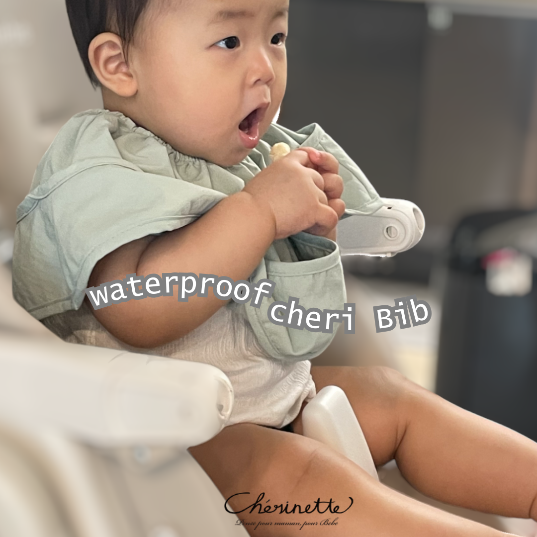 大判防水スタイ ポケット付きお食事エプロン