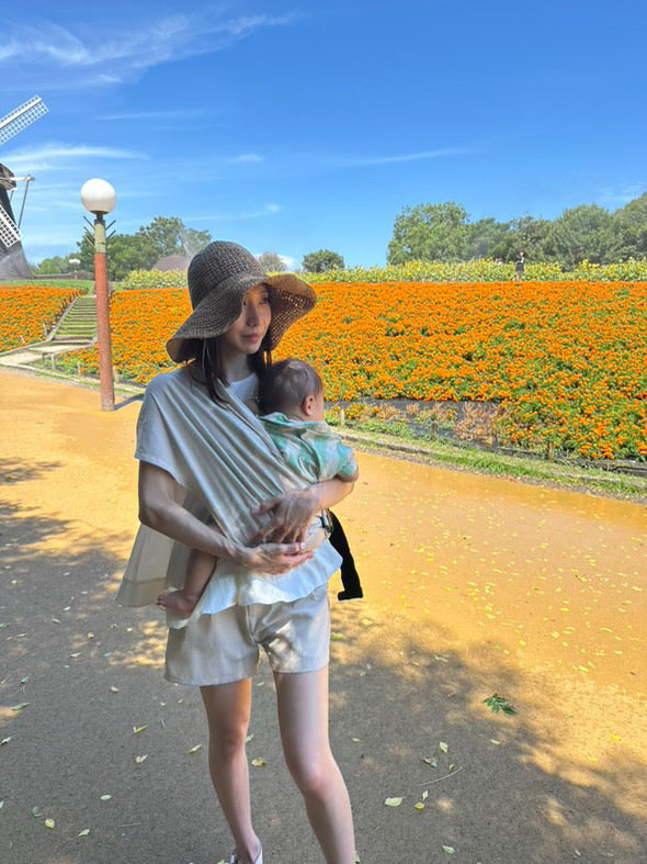 ハンモックのように赤ちゃんの抱っこができるちょい抱き「ポケットスリングメッシュ」