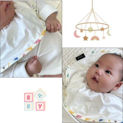 大判スタイ「シェリビブ」どんなに回ってもずっち定位置をキープするよだれかけ