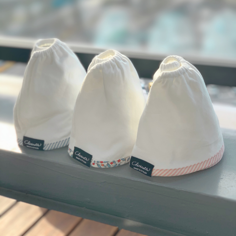 大判スタイ「シェリビブ」どんなに回ってもずっと定位置をキープするよだれかけ